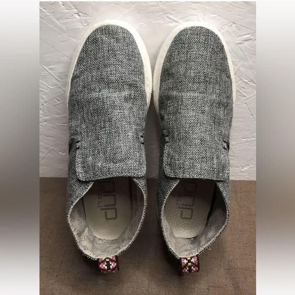 Hey Dude Peyton Women's Sneakers Grey Black Size 8 Lightweight Slip-On Shoes - Picture 6 of 15